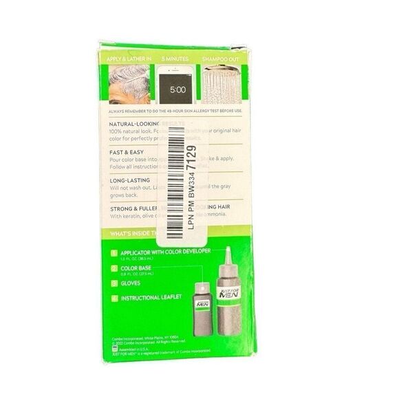 Just For Men Shampoo In Color 100% Gray Coverage Dark Brown H-45 Hair Color NWT - Picture 3 of 6